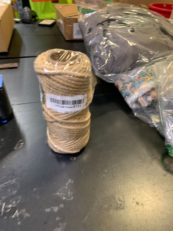 Photo 1 of 100 Feet 5mm Jute Twine, Heavy Duty Jute Rope, Natural Hemp Rope for DIY Arts Crafts, Gardening, Bundling?Home Decorating, Cat Scratching Post
