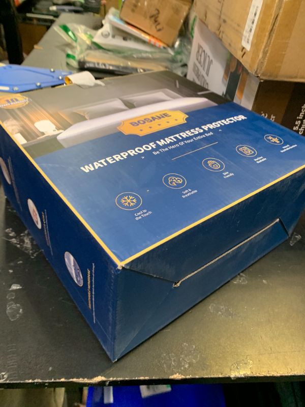 Photo 1 of 100% Waterproof Queen Mattress Protector Breathable Cooling 3D Air Fabric Mattress Cover Smooth Soft Hypoallergenic Noiseless Bed Cover Machine Washable Vinyl Free, 8-21'' Deep Pocket