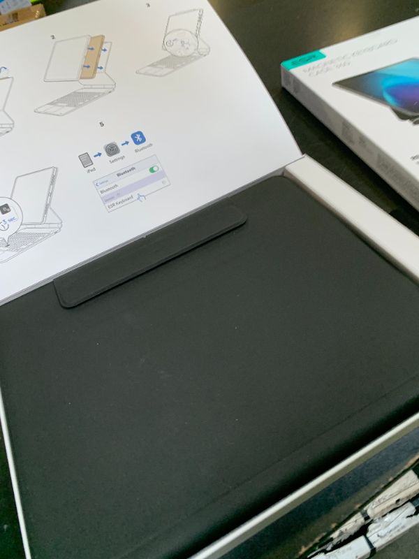 Photo 1 of ESR iPad Pro 12.9 Case with Keyboard, Easy-Set Magnetic Stand, Portrait/Raised Modes for iPad iPad Pro 12.9(6th/5th/5th/3rd), Removable Protective Case, Rebound 360 Series, Black