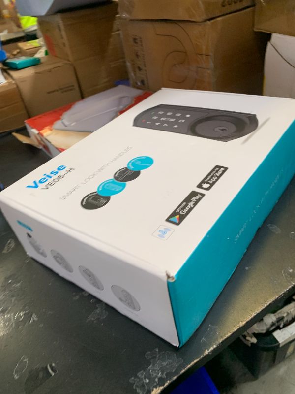 Photo 1 of Veise VE06-H Smart Front Door Lock Set, App Control, Keyless Entry Deadbolt with Lever Handle, Electronic Digital Touchscreen Keypad, Auto Lock, Easy Install, Matte Black