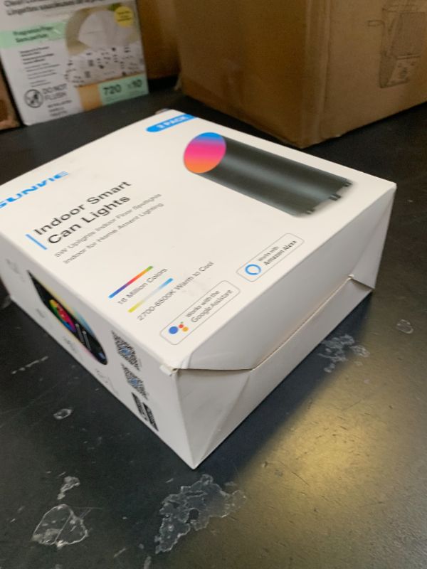 Photo 1 of SUNVIE 2 Pack Smart Floor Can Light 5W RGBW Color Changing Uplighting Indoor Uplights 2700K-6500K Up Lights Indoor Floor Spotlight for Plant Corner Wall Artwork, APP Control Alexa & Google Home, Black