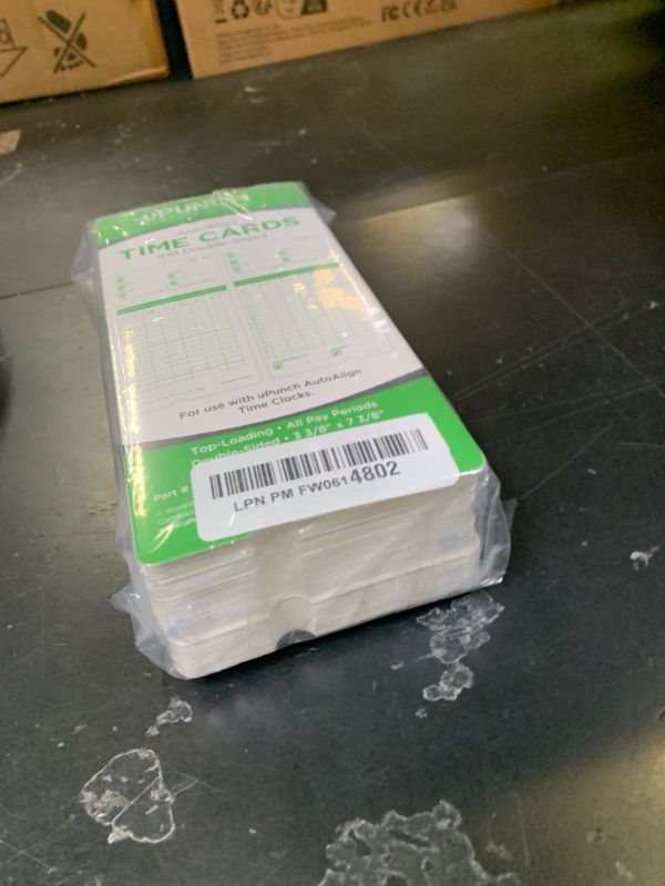 Photo 1 of 100 uPunch Time Cards for HN3000