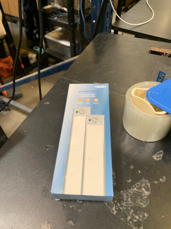 Photo 1 of *****Only 2*****AMETHEUS 2Pack 7.8inch Under Cabinet Lighting, Rechargeable Motion Sensor Light Wireless Indoor, Dimmable 3 Color Temps Closet Lights with Remote, Under Counter Lights for Kitchen, Stairs, Bookshelf