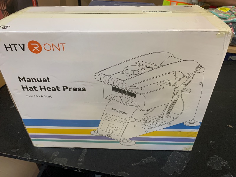 Photo 1 of HTVRONT Hat Press Machine - Hat Press Heat Machine for Caps with 2 Platens & Caps Stretcher, White Hat Heat Press Machine for Caps with Memory Mode and Non-Slip Base for Heat Transfer Vinyl