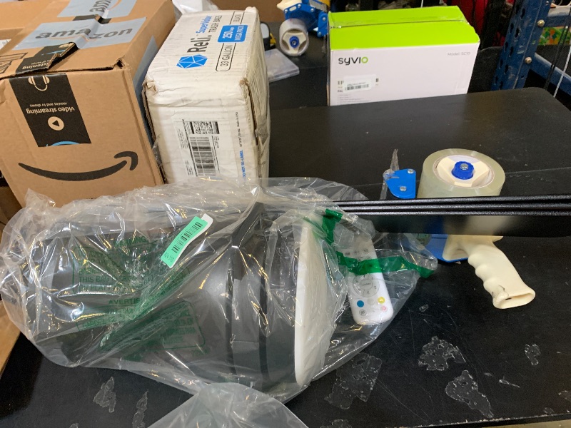 Photo 1 of Dolavast Ceiling Fans with Lights, 48 inch Low Profile Ceiling Fan with Light and Remote Control, Flush Mount, Reversible, 3CCT, Dimmable LED, Noiseless, Black Ceiling Fan for Bedroom, Dining Room