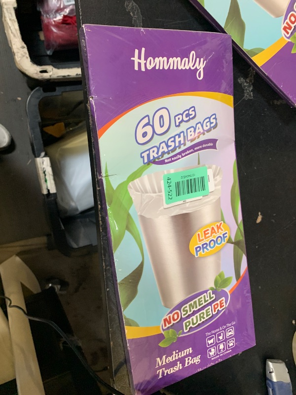 Photo 1 of 10 Gallon 60pcs Medium Clear Trash Bags Strong Clear Garbage Bags, Bathroom Trash Can Bin Liners, Plastic Bags for Office Home Kitchen, Waste Basket Liner, Fit 30 Liter, 10 Gal(10G60-Clear)