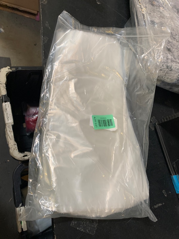 Photo 1 of 10" x 15" Open-End Flat Poly Bags - 100 Pack, 2 Mil Heavy-duty, Large Clear Plastic Packaging Baggies, Food Storage, Snacks, Art, Clothing & Apparel - GPI