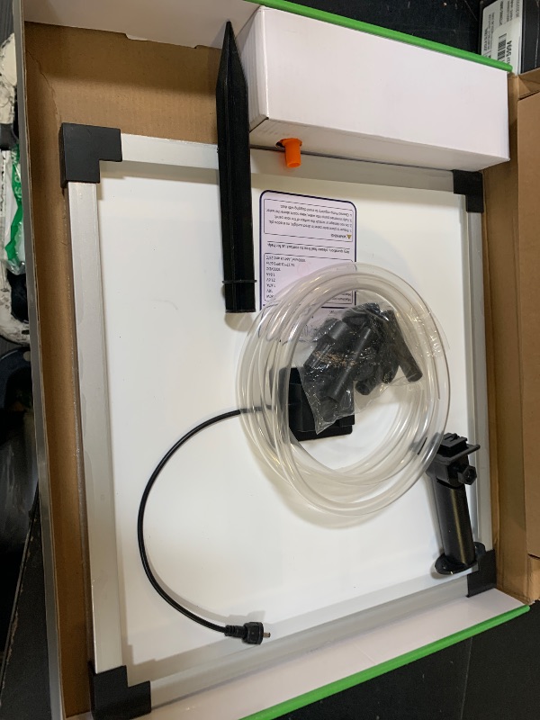 Photo 1 of POPOSOAP Solar Water Pump Outdoor, 30 Watt Solar Powered Water Pump with 430GPH Solar Pump, 7 Nozzles, 6.6 Tubing DIY Water Feature for Pond, Fountain, Pool, Garden, Backyard