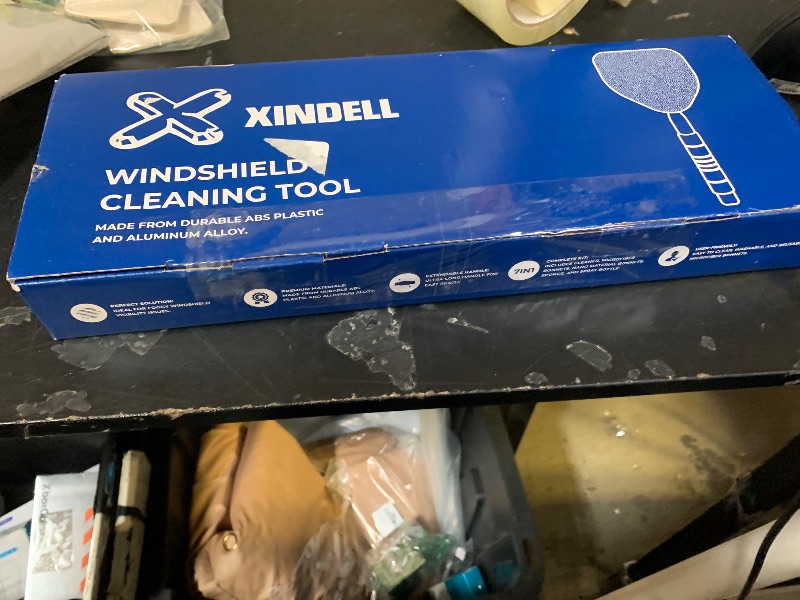 Photo 1 of XINDELL 29-inch Windshield Cleaner Tool – Car Interior Window Cleaning Kit with Extended Long Handle & 4 Microfiber Pads, Auto Wiper Windshield Brush for Car, Trucks, SUVs, RVs & Home