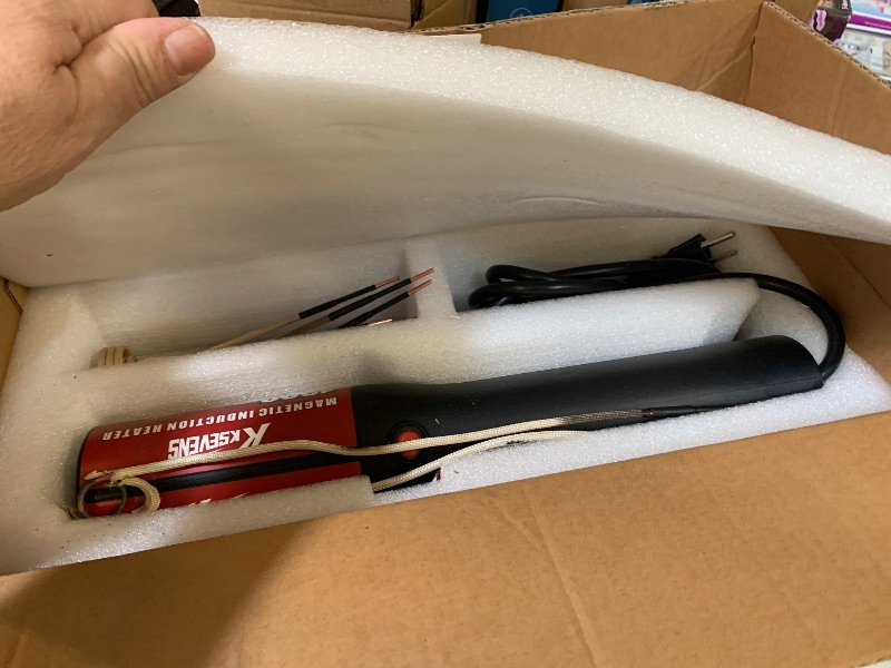 Photo 1 of Induction Heater 1300W 110V Bolt Removal,Handheld Magnetic Induction Heater Tool with 5 Coils for Rusty Screw Removing,Red