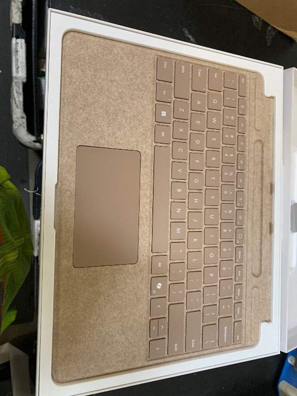 Photo 1 of Microsoft Surface Pro Keyboard with Slim Pen 2 Bundle for Pro Copilot+ (11th Edition), Pro 9 and Pro 8, Alcantara Material, Dune