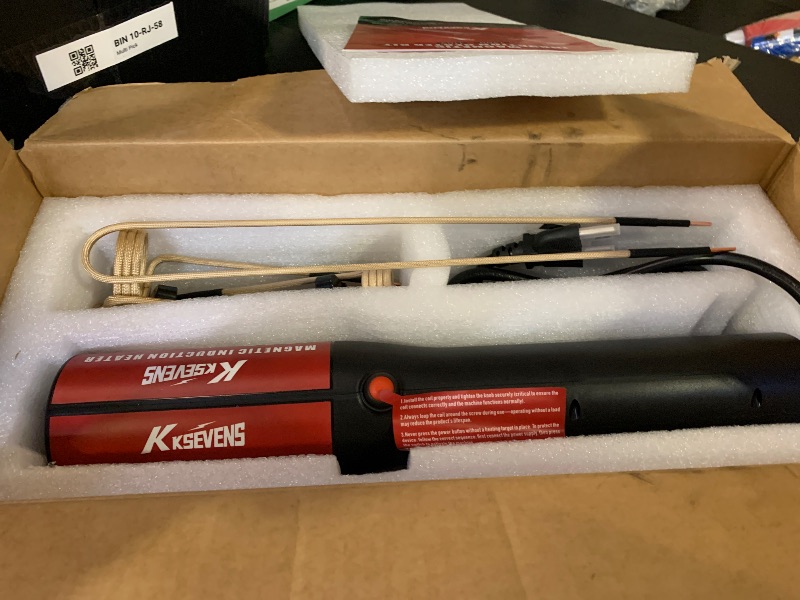 Photo 1 of Induction Heater 1300W 110V Bolt Removal,Handheld Magnetic Induction Heater Tool with 5 Coils for Rusty Screw Removing,Red