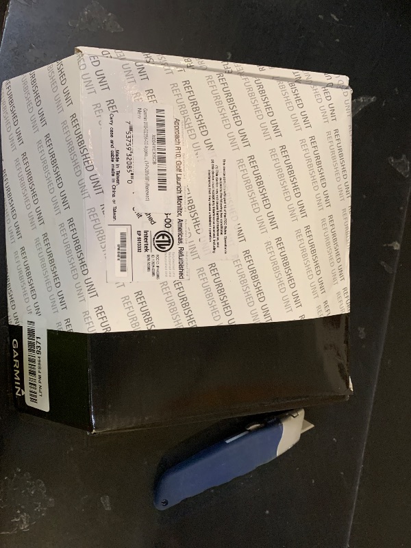 Photo 1 of Garmin 010-02356-00 Approach R10, Portable Golf Launch Monitor, Take Your Game Home, Indoors or to the Driving Range, Up 10 Hours Battery Life, Black, (14'x20'x10') (Renewed)