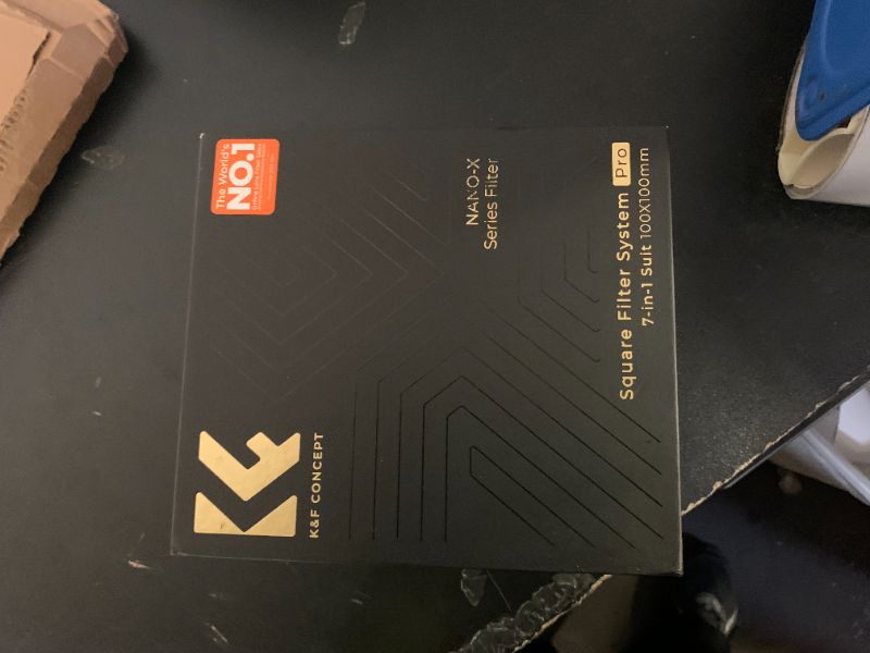 Photo 1 of K&F CONCEPT X PRO Square Filter Holder System Kit (Filter Holder + 95mm Circular Polarizer + Square ND1000 Filter + ND8 + ND64 + 4 Filter Adapter Rings) for Camera Lens with36 Multi-Coated