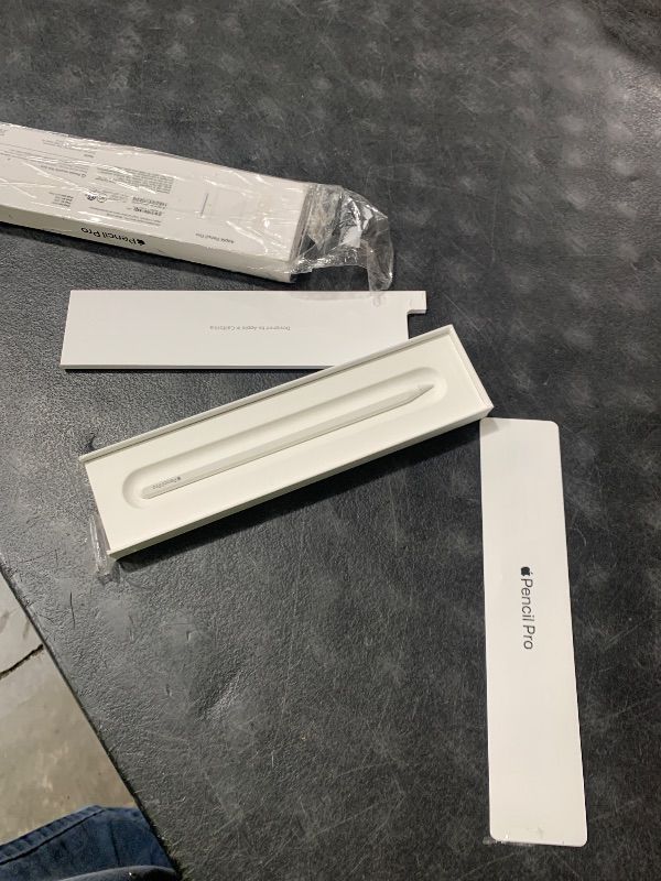 Photo 1 of Apple Pencil Pro: Latest Model - Device Compatibility Check Required - Pixel-Perfect Precision, Tilt and Pressure Sensitivity, Perfect for Note-Taking, Drawing, and Art. Charges and Pairs Magnetically