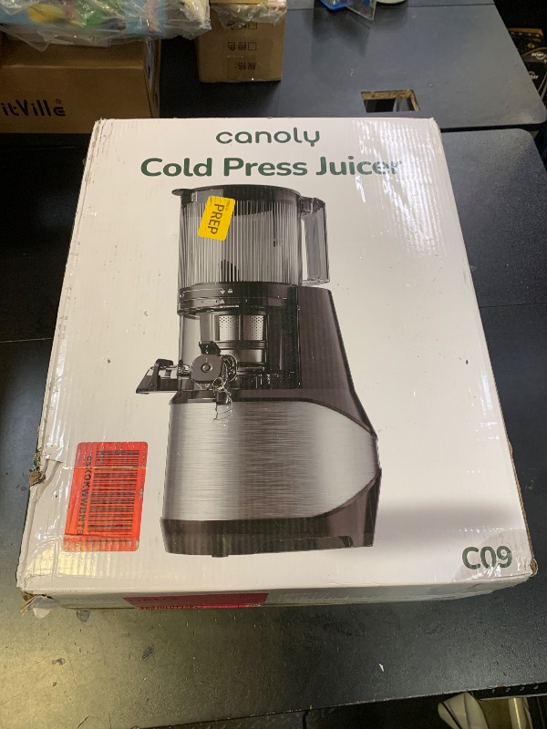 Photo 1 of Canoly C09 Cold Press Juicer, 6" Extra Wide Feed Chute, 3-IN-1 Strainers (Juice & Sorbet & Nut Milk), Powerful AC Brushless Motor, Self Precut System, Juicer Machines with BPA-Free (Blue)