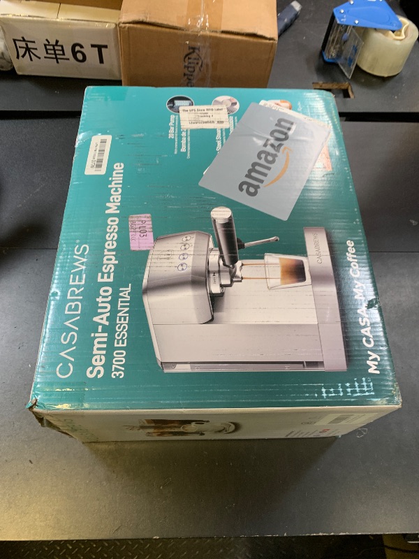 Photo 1 of CASABREWS 3700 Essential Espresso Machine 20 Bar, Stainless Steel Cappuccino & Latte Coffee Maker with Steam Frother for Home, 43.9oz Water Tank, Silver