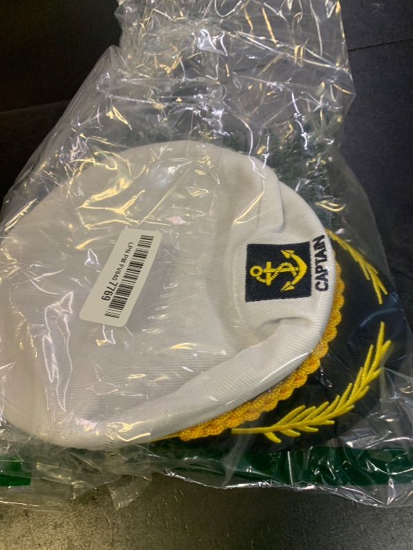 Photo 1 of Welecom Sailor Captain Hat Embroidery Boat Ship Sailor Hats Adjustable Navy Hat Children