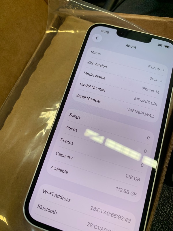 Photo 1 of Apple iPhone 14, 128GB, Starlight - Unlocked (Renewed)