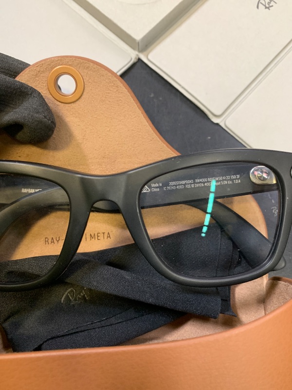 Photo 1 of Ray-Ban Meta (Gen 1), Wayfarer, Matte Black | Smart AI Glasses for Men, Women —12 MP Camera, Open-Ear Speakers for Audio, Video Recording and Bluetooth —Transitions® Green Lenses —Wearable Technology