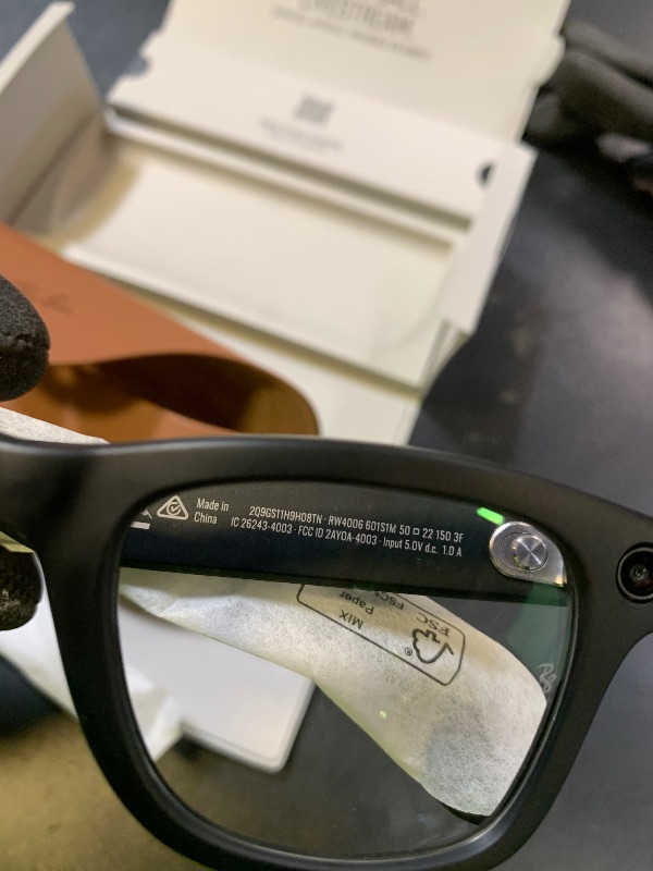 Photo 1 of Ray-Ban Meta (Gen 1), Wayfarer, Matte Black | Smart AI Glasses for Men, Women —12 MP Camera, Open-Ear Speakers for Audio, Video Recording and Bluetooth —Transitions® Green Lenses —Wearable Technology