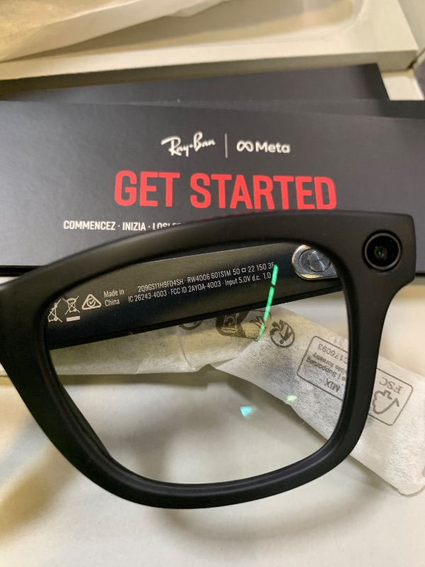 Photo 1 of Ray-Ban Meta (Gen 1), Wayfarer, Matte Black | Smart AI Glasses for Men, Women —12 MP Camera, Open-Ear Speakers for Audio, Video Recording and Bluetooth —Transitions® Green Lenses —Wearable Technology