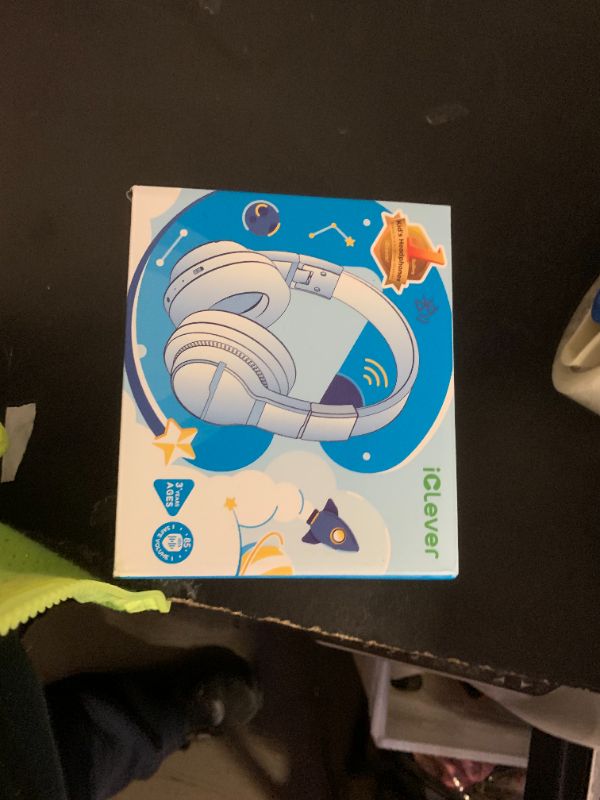 Photo 1 of iClever BTH12 Kids Bluetooth Headphones,Colorful LED Lights,74/85dBA Safe Volume,85H Playtime,Bluetooth 5.2,Over Ear Wireless Headphone Built-in Mic for iPad/Tablet/Airplane, Deep Black