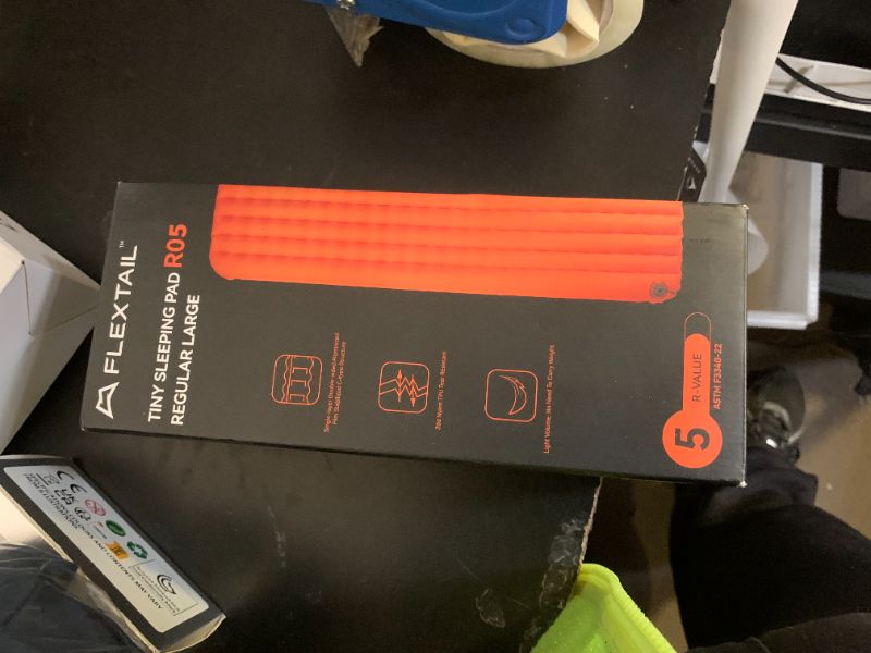 Photo 1 of FLEXTAILGEAR Ultralight Backpacking Sleeping Pad with 5.6 R-Value, Insulated Camping Pad, 4 in Thick 77 in Long Inflatable Sleeping Mat, 19.6 oz Lightweight Compact Pad for Backpacking & Hiking