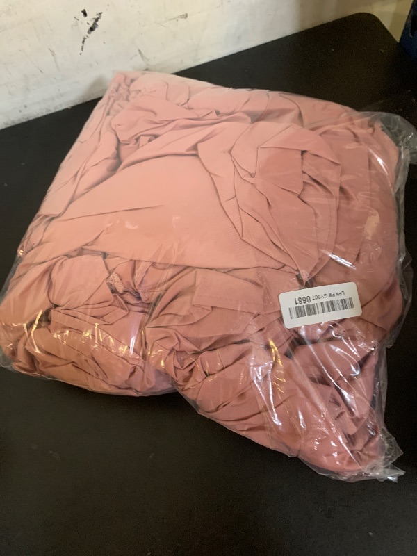 Photo 1 of 4 Pack 72 x 30 Inch Open Back Fitted Tablecloth Rectangle Table Fitted for 6 Ft Folding Tables Polyester Table Cover for Trade Show, Display, Parties, Craft Show, Convention, Book Fair (Dusty Rose)