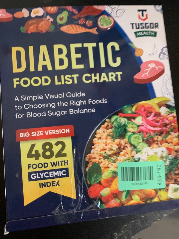 Photo 1 of [480+ FOODS] Diabetic Food List With Glycemic Index Information - Magnet Diabetes Food List Chart Booklet With Glycemic Index 2026 Version For Newly Diagnosed, Type 1, Type 2 Diabetes (Large Size)