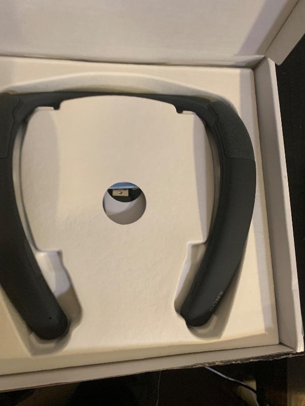 Photo 1 of Sony SRS-NB10 Wireless Neckband Bluetooth Speaker Comfortable and Lightweight with Technology to Work from Home, Built-in mic, 20 Hours of Battery Life, and IPX4 Splash-Resistant- Charcoal Gray