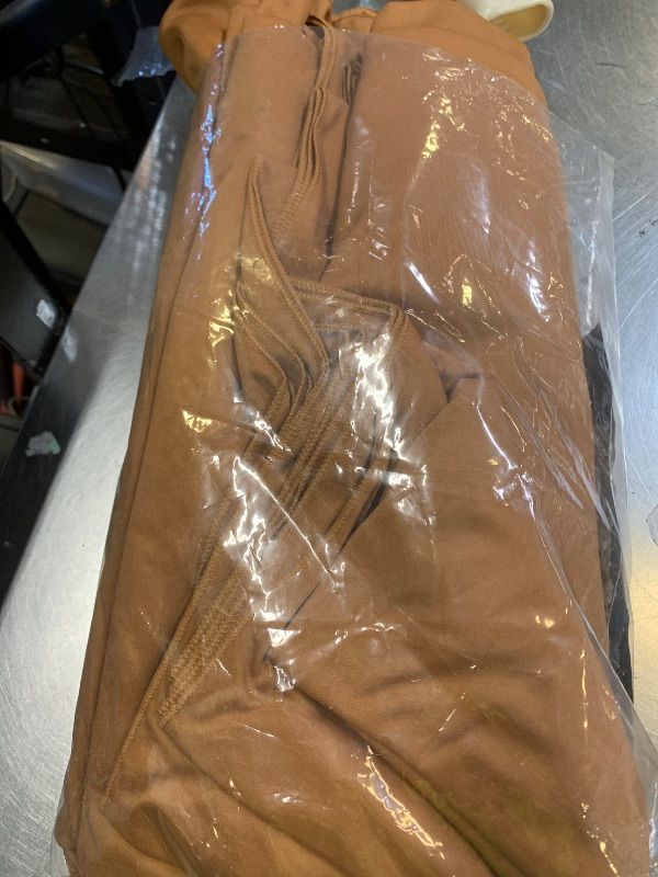 Photo 1 of 10ft x 10ft Brown Backdrop Curtains for Parties, Polyester Fabric Backdrop Drapes with Rod Pockets for Weddings, Birthday, Halloween, Photography, Christmas Party Background Curtain, 2 Panels