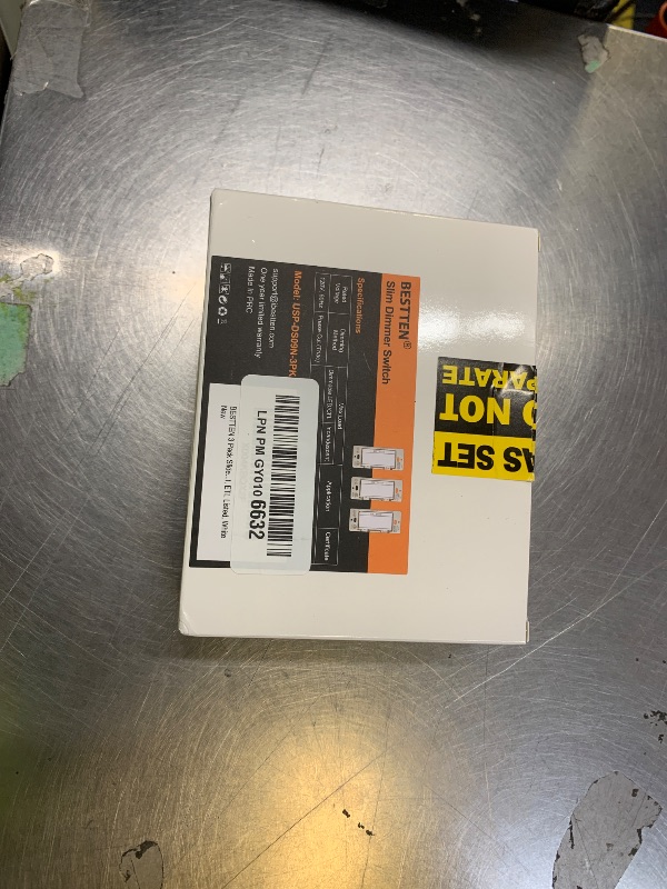 Photo 1 of BESTTEN 3 Pack Slide Dimmer Light Switch, Quiet Rocker, Super Slim Single Pole or 3 Way Dimmable Switch, Max 300W LED, CFL, 600W Incandescent, ETL Listed, White