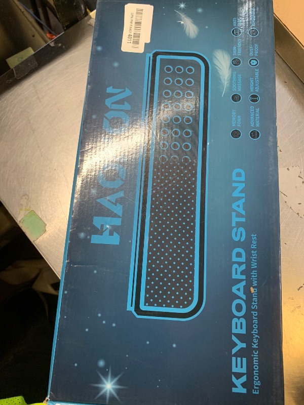 Photo 1 of Computer Tilt Keyboard Stand - Acrylic Ergonomic Keyboard Holder for Easy Typing Working, Keyboard Riser with Comfortable Wrist Rest for Keyboard, Office, Home - Fits All Keyboard Sizes