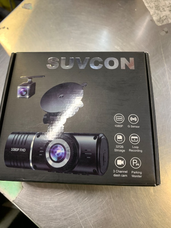 Photo 1 of Dash Cam Front and Rear, 1080P Dash Camera for Cars, 3 Channel Car Camera Front Rear and Inside with 32GB Card, Loop Recording, Night Vision, HDR, 24Hr Parking, G-Sensor