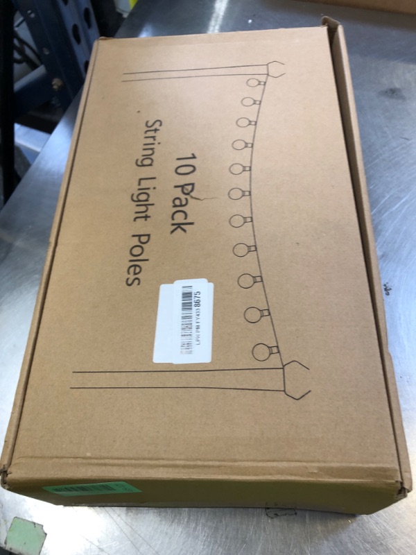 Photo 1 of 10 Pack String Light Poles for Deck,5 Ft String Light Poles for Outside with Fixing Clips,Metal Poles for Outdoor String Lights, Hanging Light Poles for Fence Garden Backyard Wall Bistro