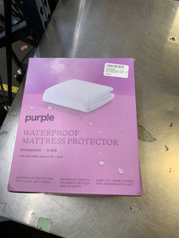 Photo 1 of Purple Waterproof Mattress Protector – King, Gold-Standard Protection, Comfort-First Design, Fits Mattresses 8” to 15.5”
