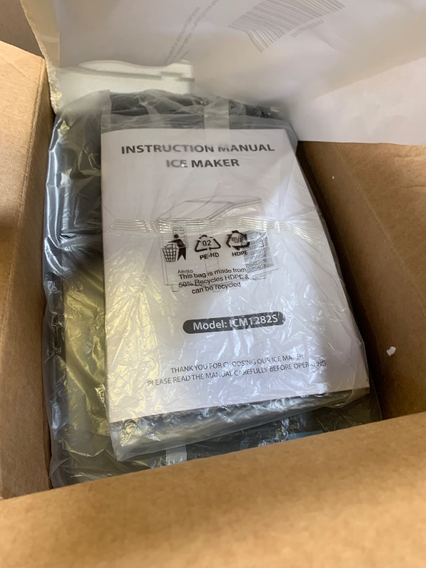 Photo 1 of Aeitto Ice Maker Countertop 26lbs/24H, Ice Machine 8 Ice Cubes Ready in 6 Mins, 2 Sizes of Bullet Ice Portable Ice Makers with Basket & Scoop, Auto Self-Cleaning for Home/Kitchen/Office Stainless