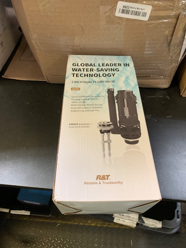 Photo 1 of R&T 2-Inch Dual Flush Valve with Top Push Button Toilet Repair Kit Inside Tank dual flush valve replacement kit for 2-piece Toilet A2423