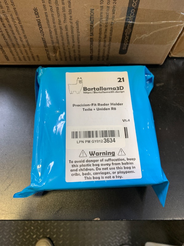 Photo 1 of Bartallama3D Radar Holder for Uniden R8 Compatible with Tesla Vehicles - Black