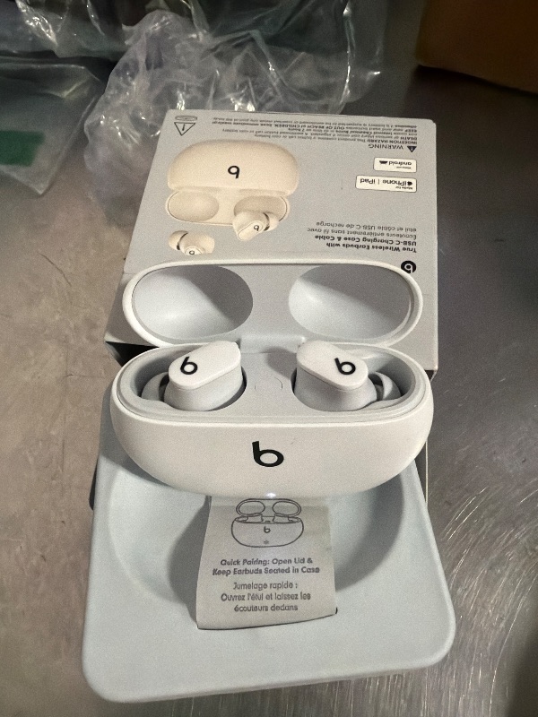Photo 1 of Beats Studio Buds + | True Wireless Noise Cancelling Earbuds, Enhanced Apple & Android Compatibility, Built-in Microphone, Sweat Resistant Bluetooth Headphones, Spatial Audio - Ivory