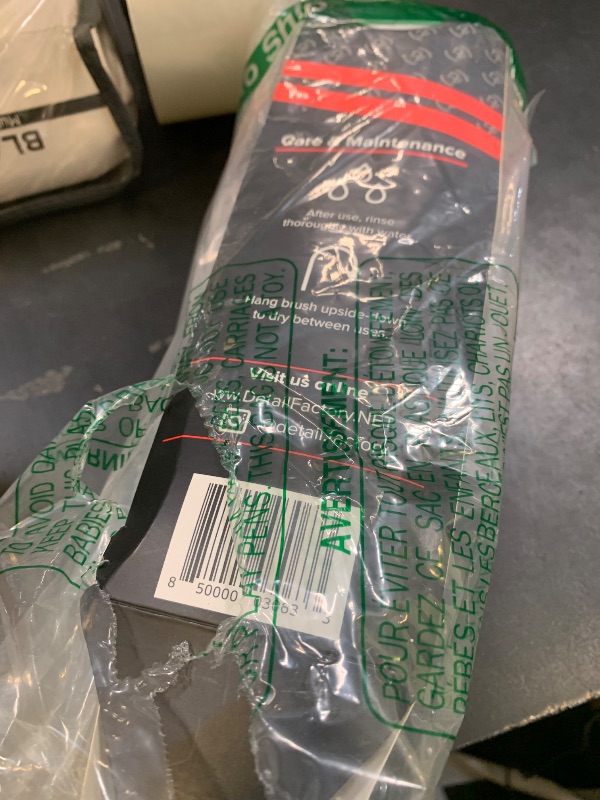 Photo 1 of Detail Factory - ProGrip Wheel Face Brush - Ergonomic ProGrip Handle - Premium Wheel Cleaner Brush - Soft Flagged-Tip Bristles - Grey & Black