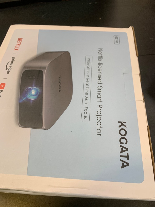 Photo 1 of [Short Throw/Built in Apps] Projector 4K with WiFi and Bluetooth, 2000ANSI TOF Auto Focus Keystone Smart Projector for Dolby Audio Home Theater Movie, Kogata Outdoor Projector Portable Ceiling Gray