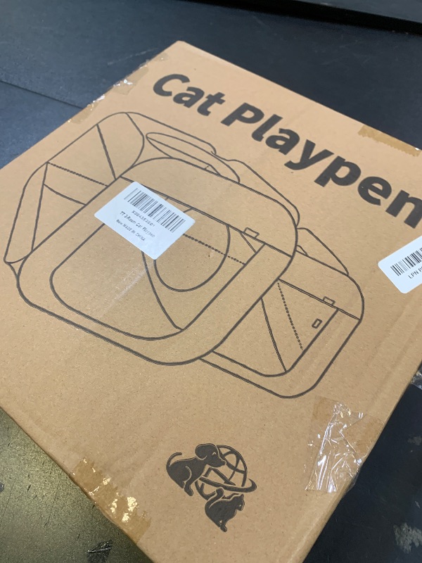 Photo 1 of Tailtastic Large Cat Playpen with Separate Areas,Outdoo&Indoor Cat Enclosures,Portable Pet Playpen for Indoor Cats,Puppy and Small Animals, Dog Playpen with Carrybag.