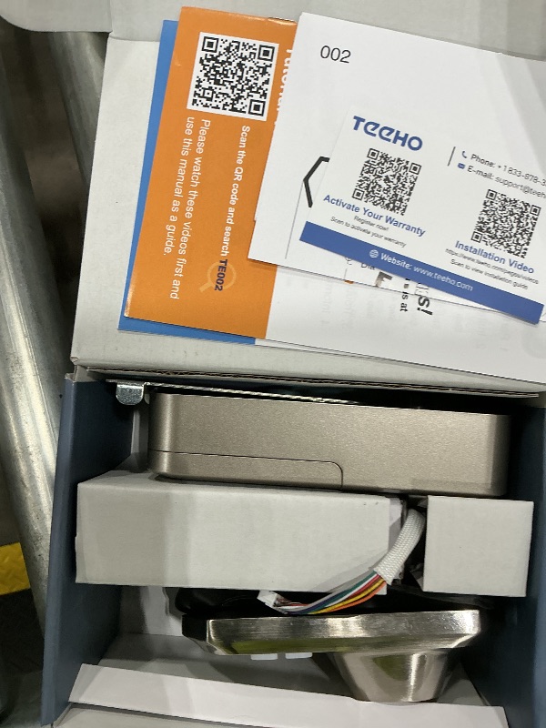 Photo 1 of **UNTESTED**
TEEHO TE002 Fingerprint Door Lock - Keyless Entry Electronic Keypad Deadbolt with 2 Backup Keys - Auto Lock - Easy Installation - Smart Locks for Front Door - Satin Nickel
