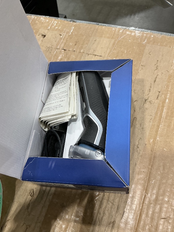 Photo 1 of **USED - MINOR DAMAGE**
Philips Norelco Shaver 3900 Series, Wet and Dry Electric Shaver, P-Cap, Travel Pouch, Charging Stand, Storm Blue, Model S3341/92