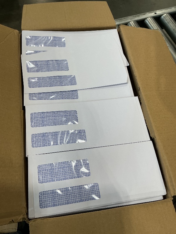 Photo 1 of #9 Double Window Security Envelopes, HERKKA No.9 Double Window Business Envelopes Designed for Quickbooks Invoices and Business Statements - Number 9 Size 3 7/8 Inch X 8 7/8 Inch - 24 LB - 1000 Pack