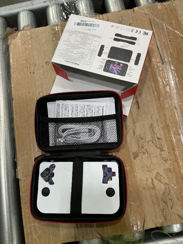 Photo 1 of ***NOT WORKING*** RF40H Handheld Game Console, 4.0" Retro Gaming Console Preloaded 20,000+ Classic Games, Open Source Linux System, Support WiFi Online Play, Portable Pocket Hand Held Video Game (Transparent Purple)