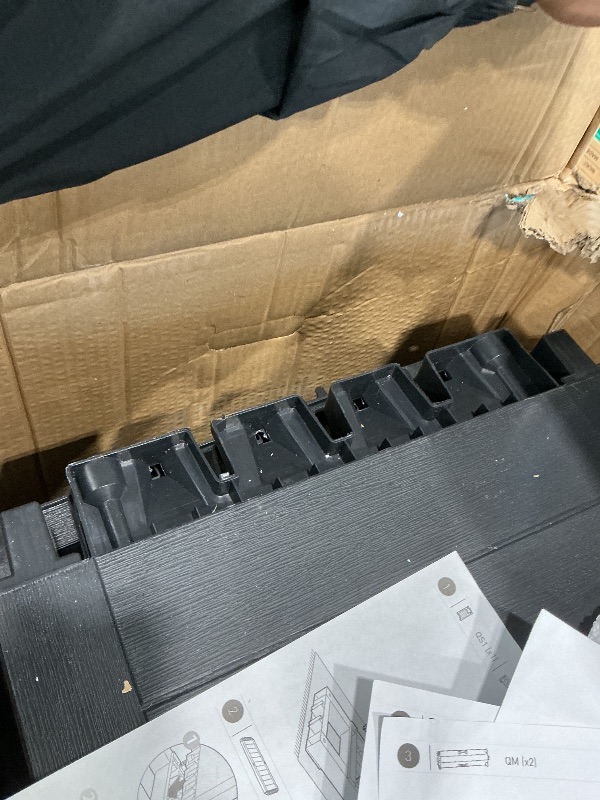 Photo 1 of *MISSING PARTS*
Keter Unity XL Portable Outdoor Table with Stainless Steel Top for Kitchen Prep and Outdoor Storage Cabinet for Grilling Accessories, Dark Grey