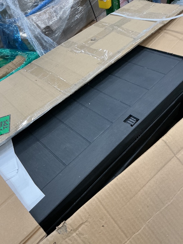 Photo 1 of *MISSING PARTS*
Keter Unity XL Portable Outdoor Table with Stainless Steel Top for Kitchen Prep and Outdoor Storage Cabinet for Grilling Accessories, Dark Grey